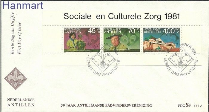 Znaczek Antyle Holenderskie 1981 Mi bl 17 FDC