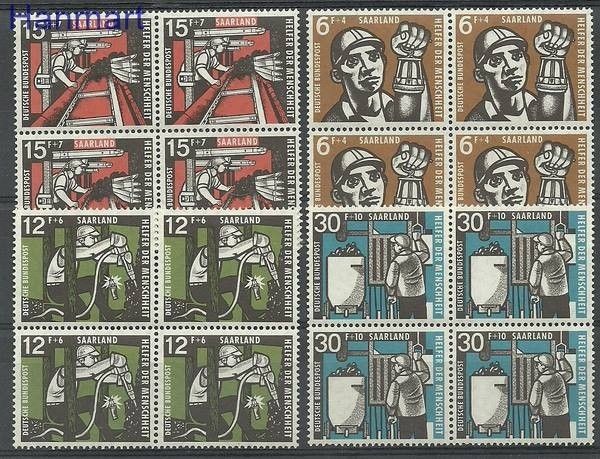 Znaczek Saara 1957 Mi 404-407 Czyste **