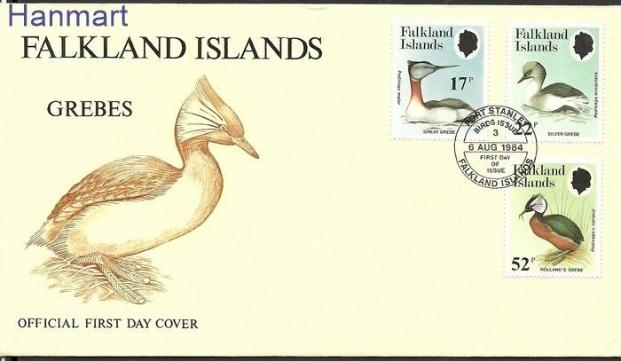 Znaczek Falklandy 1984 Mi 412-414 FDC
