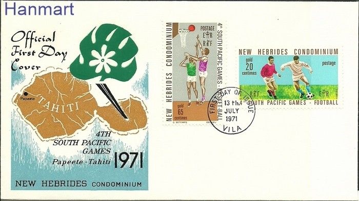 Znaczek Nowe Hebrydy 1971 Mi 305-306 FDC