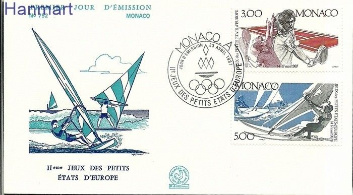 Znaczek Monako 1987 Mi 1808-1809 FDC