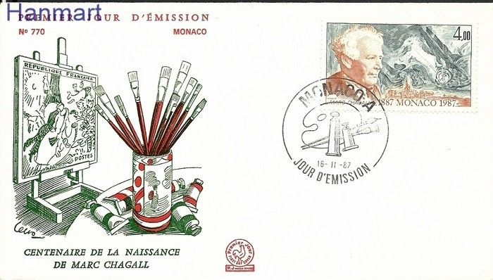 Znaczek Monako 1987 Mi 1835 FDC