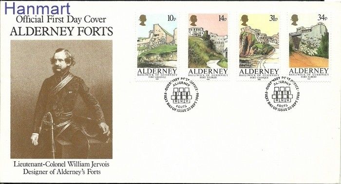 Znaczek Alderney 1986 Mi 28-31 FDC
