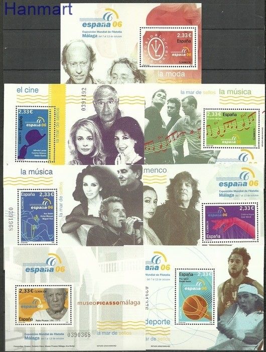 Znaczek Hiszpania 2006 Mi bl 152-158 Czyste **
