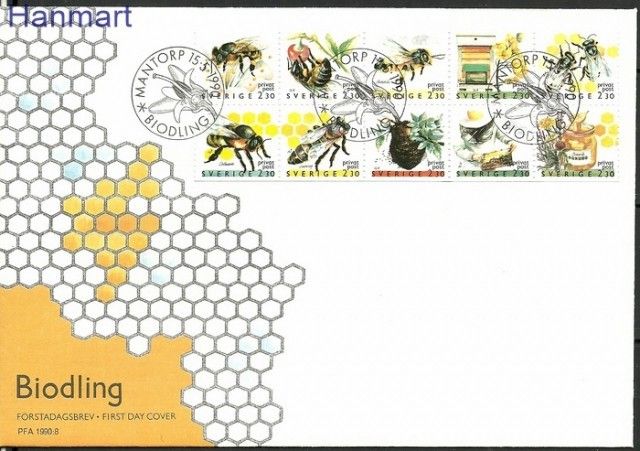 Znaczek Szwecja 1990 Mi 1609-1618 FDC