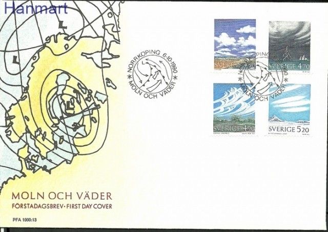 Znaczek Szwecja 1990 Mi 1633-1636 FDC