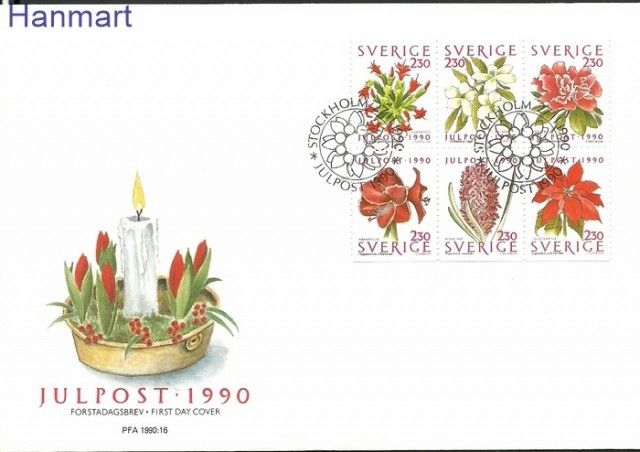 Znaczek Szwecja 1990 Mi 1643-1648 FDC