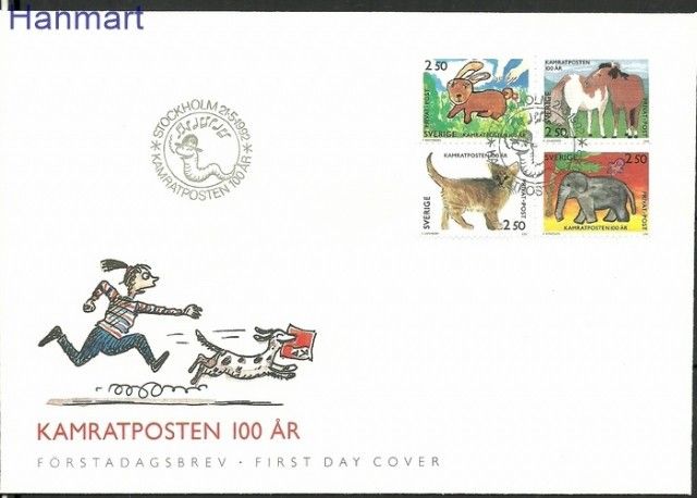 Znaczek Szwecja 1992 Mi 1717-1720 FDC