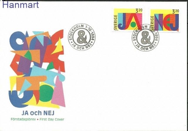 Znaczek Szwecja 1994 Mi 1852-1853 FDC
