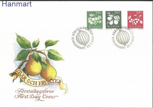 Znaczek Szwecja 1993 Mi 1767-1769 FDC