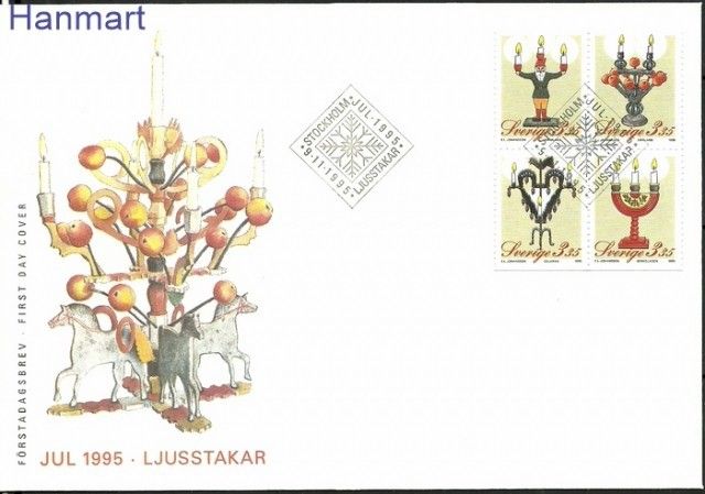 Znaczek Szwecja 1995 Mi 1913-1916 FDC