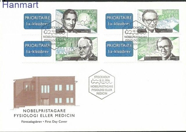 Znaczek Szwecja 1996 Mi 1972-1975 FDC