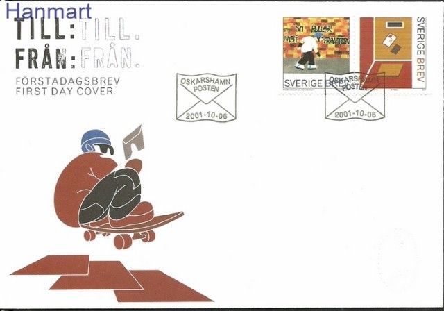 Znaczek Szwecja 2001 Mi 2256-2257 FDC