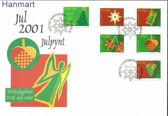 Znaczek Szwecja 2001 Mi 2258-2263 FDC
