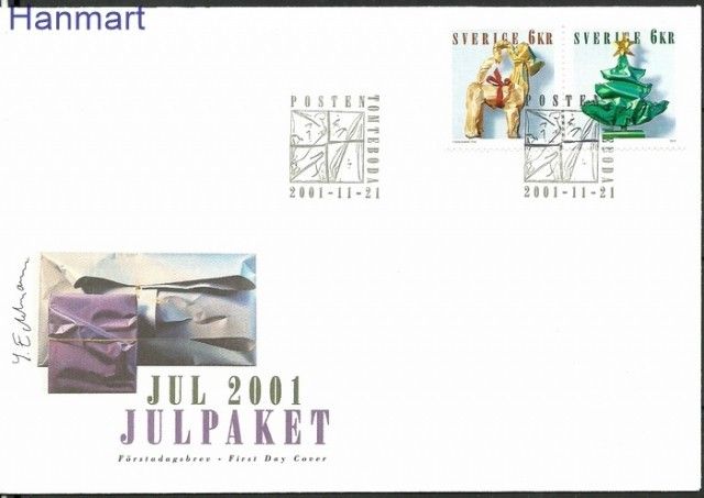 Znaczek Szwecja 2001 Mi 2264-2265 FDC