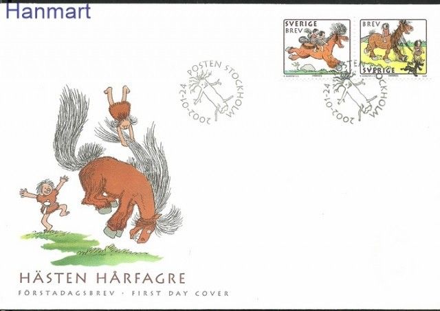 Znaczek Szwecja 2002 Mi 2266-2267 FDC
