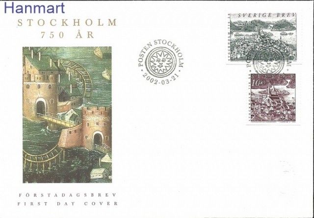 Znaczek Szwecja 2002 Mi 2289-2290 FDC