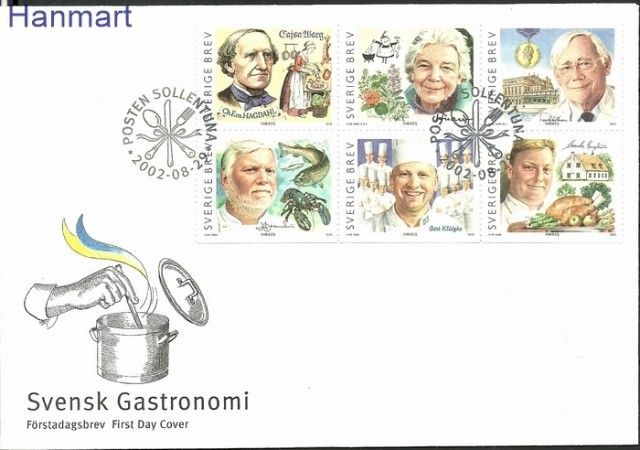 Znaczek Szwecja 2002 Mi 2304-2309 FDC