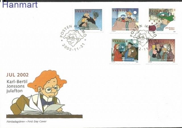 Znaczek Szwecja 2002 Mi 2322-2326 FDC