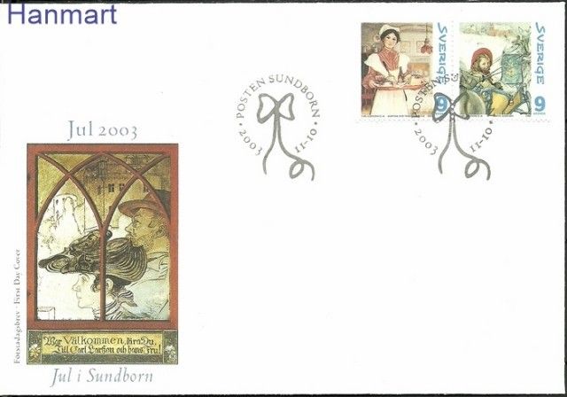 Znaczek Szwecja 2003 Mi 2380-2381 FDC