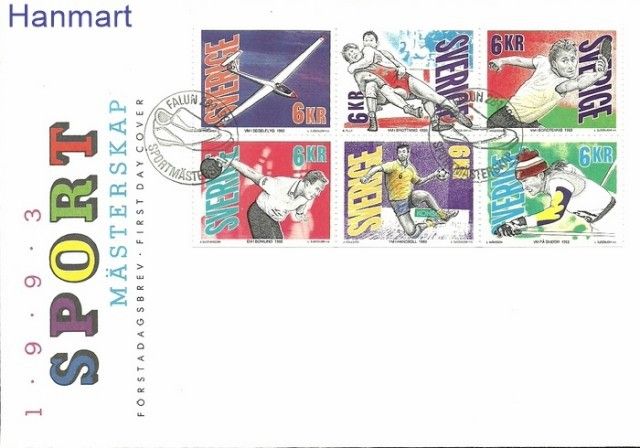 Znaczek Szwecja 1993 Mi h-blatt 206 FDC