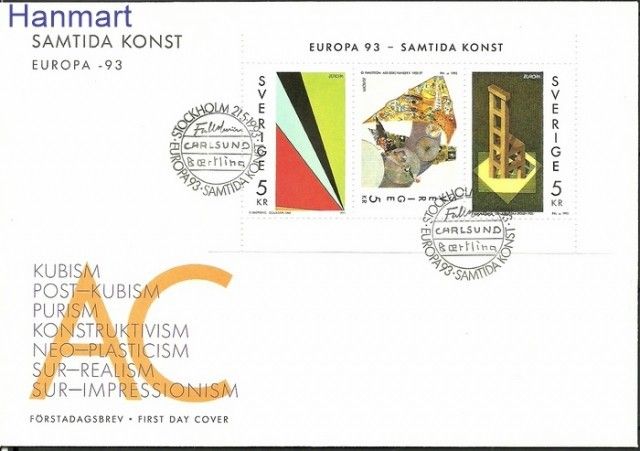 Znaczek Szwecja 1993 Mi h-blatt 209 FDC