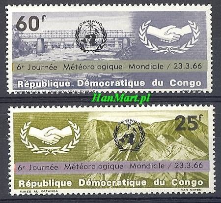 Znaczek Kongo Kinszasa / Zair 1966 Mi 252-253 Czyste **