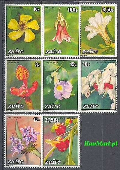 Znaczek Kongo Kinszasa / Zair 1984 Mi 853-860 Czyste **