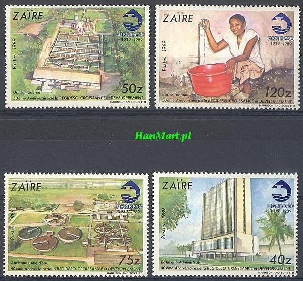 Znaczek Kongo Kinszasa / Zair 1990 Mi 949-952 Czyste **
