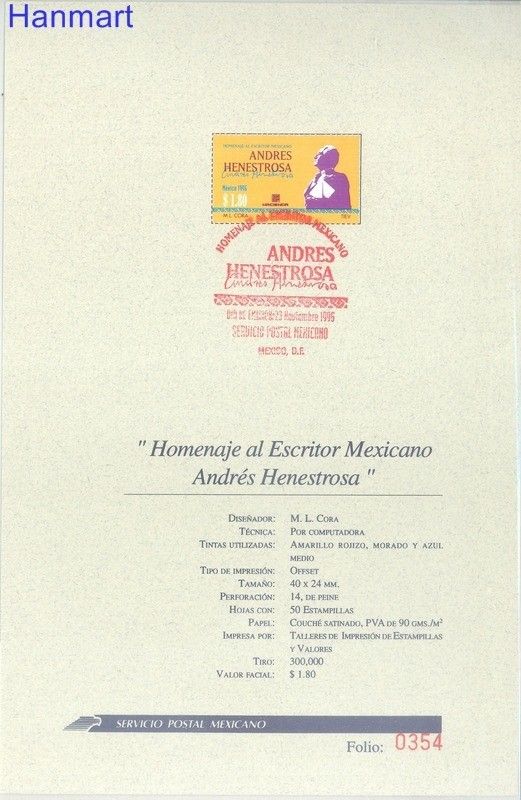 Znaczek Meksyk 1996 Mi 2608 FDC