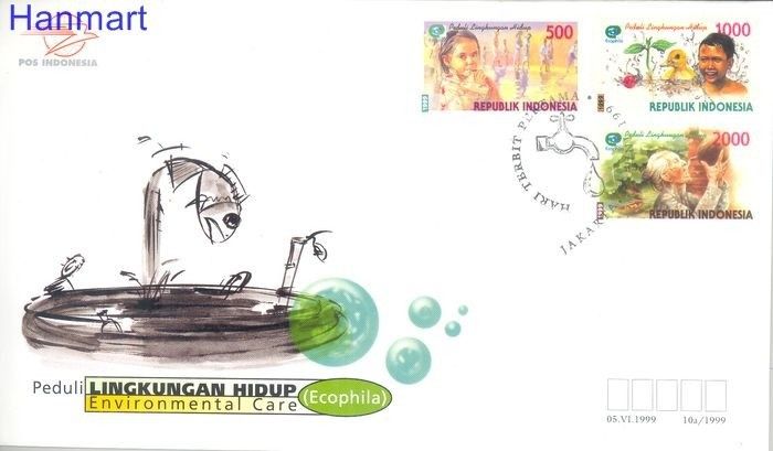 Znaczek Indonezja 1999 Mi 1920-1922 FDC