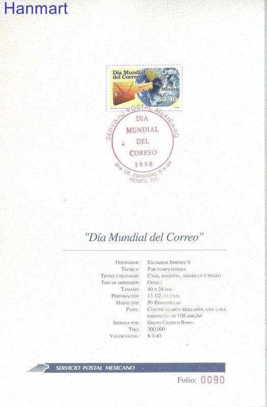 Znaczek Meksyk 1998 Mi 2743 FDC