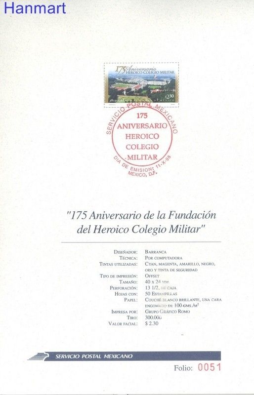 Znaczek Meksyk 1998 Mi 2745 FDC