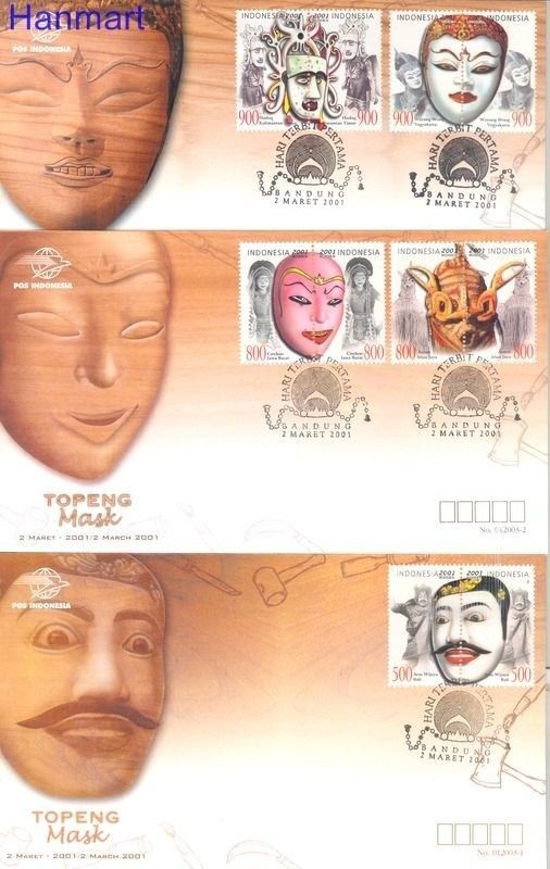 Znaczek Indonezja 2001 Mi 2086-2095 FDC