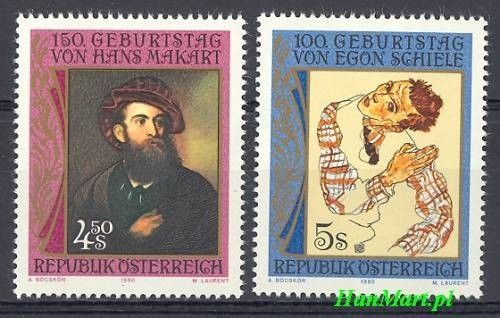 Znaczek Austria 1990 Mi 1991-1992 Czyste **