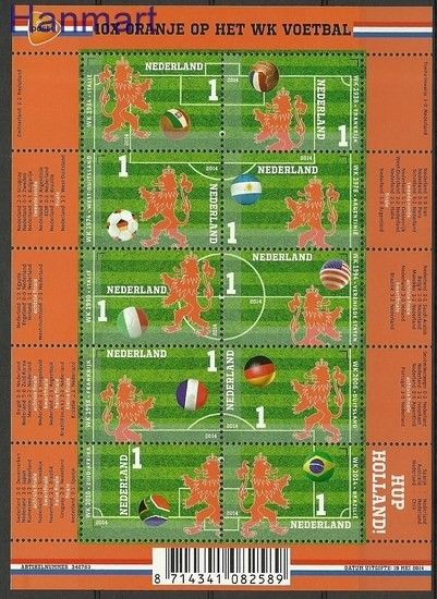 Znaczek Holandia 2014 Mi ark 3240-3249 Czyste **