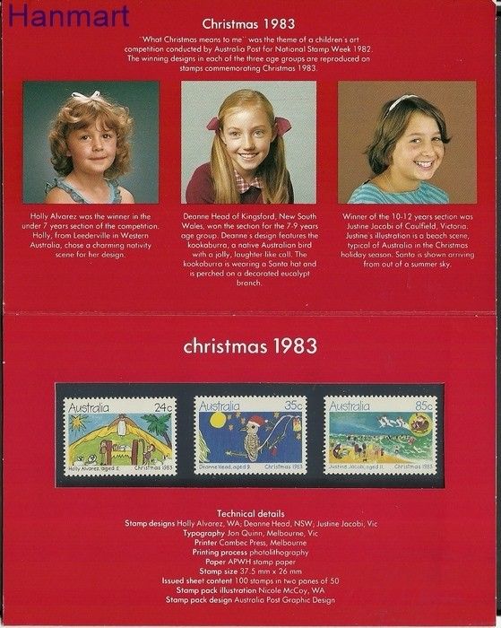 Znaczek Australia 1983 Mi 854-856 Czyste **