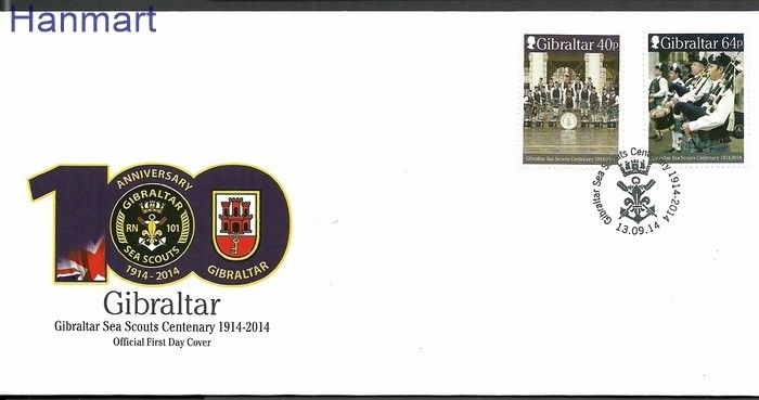 Znaczek Gibraltar 2014 Mi 1642-1643 FDC