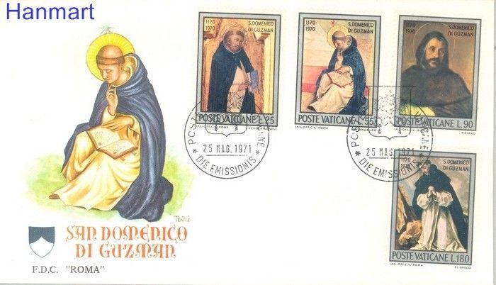 Znaczek Watykan 1971 FDC