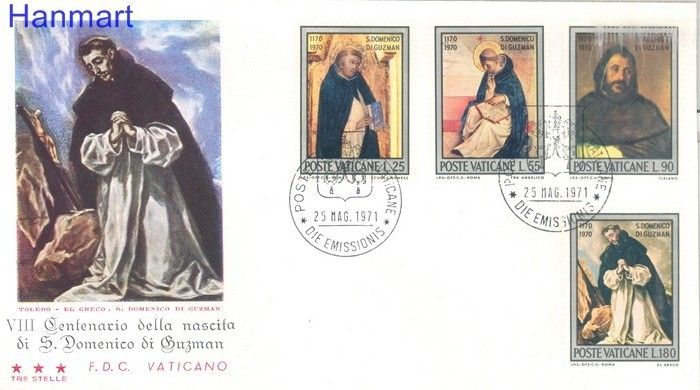 Znaczek Watykan 1971 FDC
