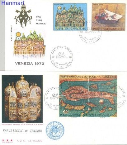 Znaczek Watykan 1972 Mi 599-604 FDC