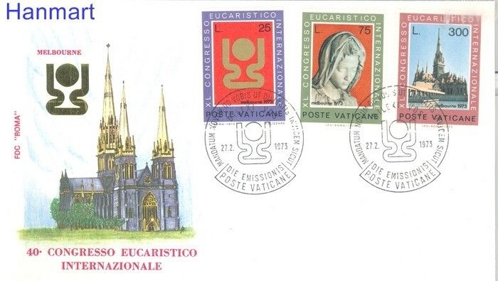 Znaczek Watykan 1973 FDC