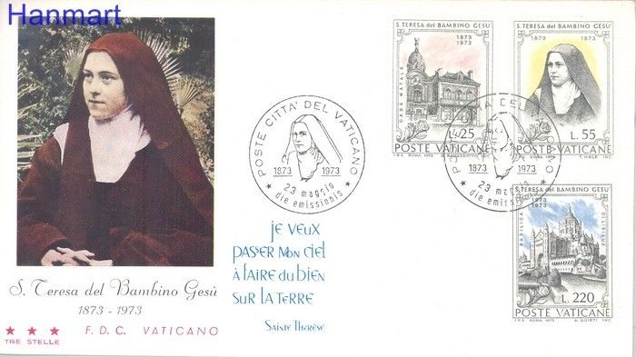Znaczek Watykan 1973 FDC