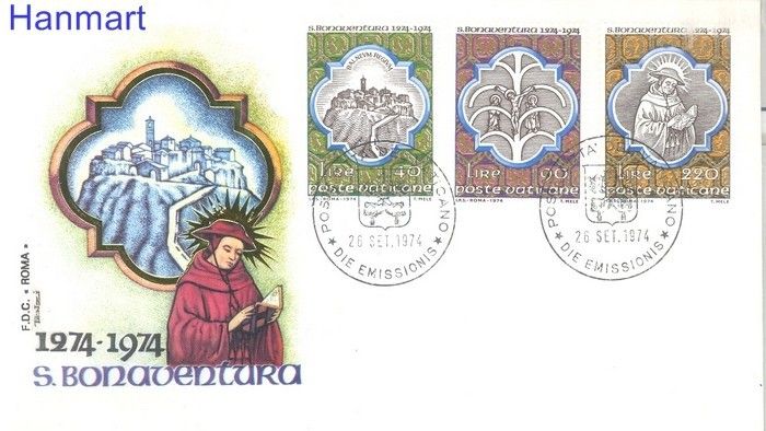 Znaczek Watykan 1974 FDC