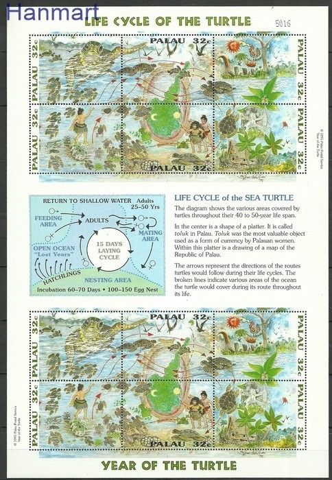 Znaczek Palau 1995 Mi 975-980 Czyste **