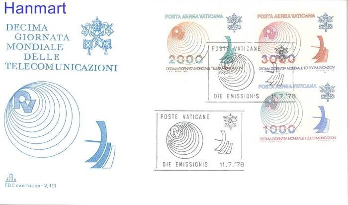 Znaczek Watykan 1978 Mi 723-725 FDC