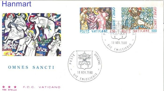 Znaczek Watykan 1980 FDC