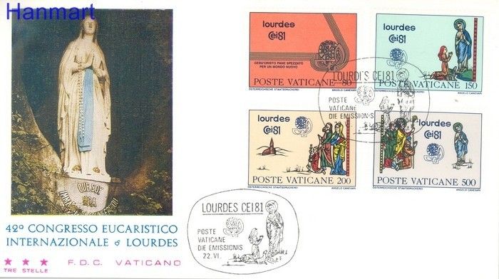 Znaczek Watykan 1981 Mi 785-788 FDC
