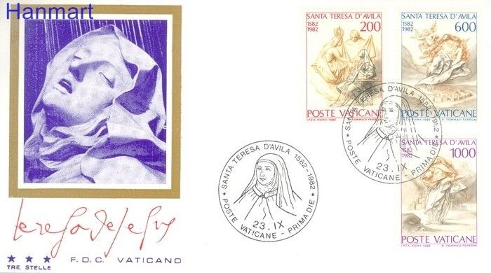 Znaczek Watykan 1982 Mi 808-810 FDC