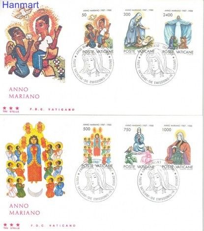 Znaczek Watykan 1988 Mi 940-945 FDC